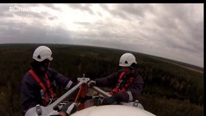 строительство высотной мачты, конструкция мачты с строительство construction of a high-rise mast