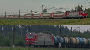 ЭП20-043 с 4-кой "Кавказ" и 2ЭС6-1377 с наливом | Луховицы