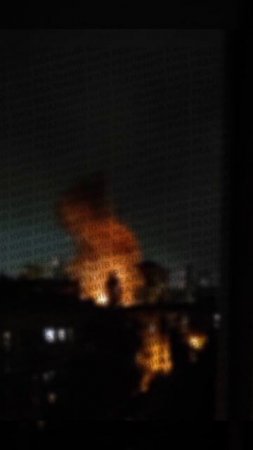 Момент одного из прилётов по Киеву !!!