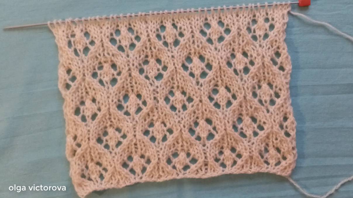 497 АЖУРНЫЙ ЦВЕТОЧНЫЙ УЗОР СПИЦАМИ Вязание Узоры спицами смотреть онлайн