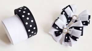 Готовимся к новому учебному году! Школьные бантики из репсовых лент