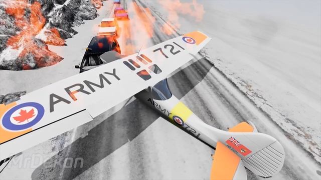Airplane Emergency  Crosswind Landing Crashes 8 - BeamNG Drive