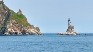 о.Кунашир - порт Корсаков. Маяк Анива. Морской переход день 15. Охотское море Сахалин 09.06.25
