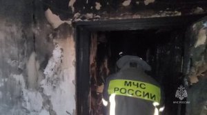 Ликвидация пожара в многоквартирном доме в пгт. Молодёжном. 31.07.2025