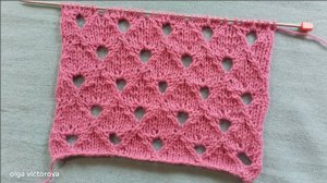 498  АЖУРНЫЙ УЗОР КИТАЙСКИЕ ШАШЕЧКИ Вязание Узоры спицами