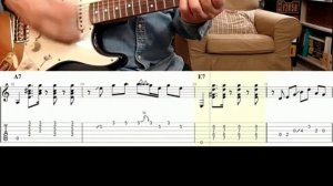 Funky Blues SRV Style in E(guitar cover,tab,backing track)