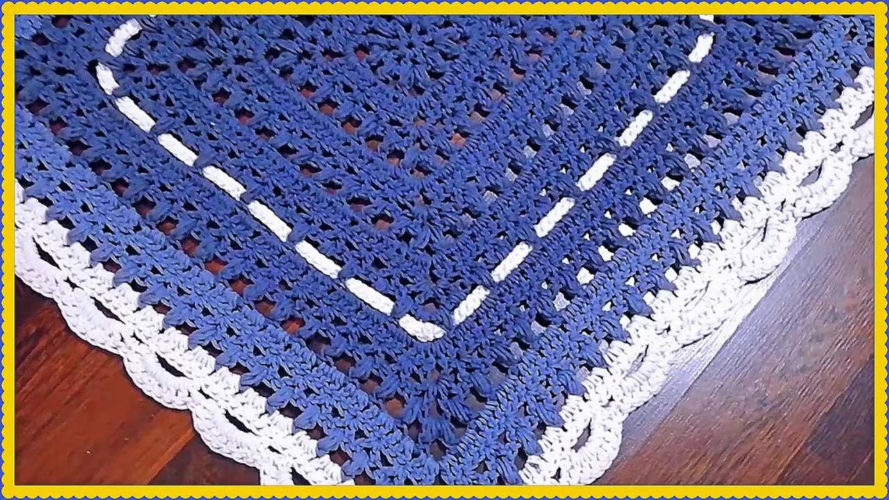 Коврик крючком из хлопка. МК смотреть онлайн