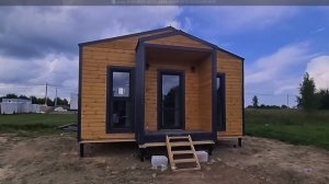 Модульный дом со скатной крышей Квант – 24.5 м2