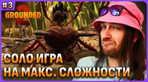 Соло игра на максимальной сложности в на русском языке Grounded 2 стрим 3