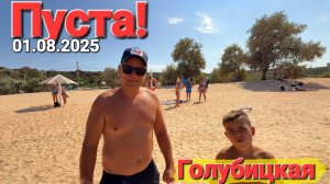 Курорт #Голубицкая - Онлайн 1 Августа 2025 Пляжи Азовского моря пусты! Почему, мазут, медузы?
