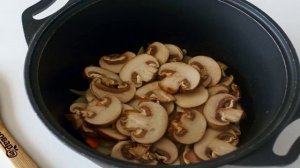 Гречка с грибами и овощами