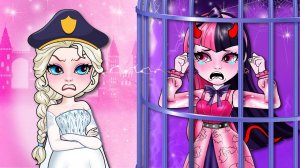 Хорошая девочка Эльза против плохой девочки Дракулауры (Школа монстров) Игра из бумаги своими руками