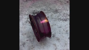 лазерная очистка колесного диска от  ржавчины