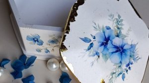 Как нанести трансфер на шкатулку // украшаем изделие из гипса // Декупажная карта