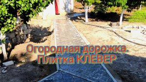 Огородная дорожка из тротуарной плитки клевер