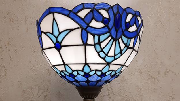 Витражный торшер в стиле тиффани 015F-2 от Bestiffany.ru