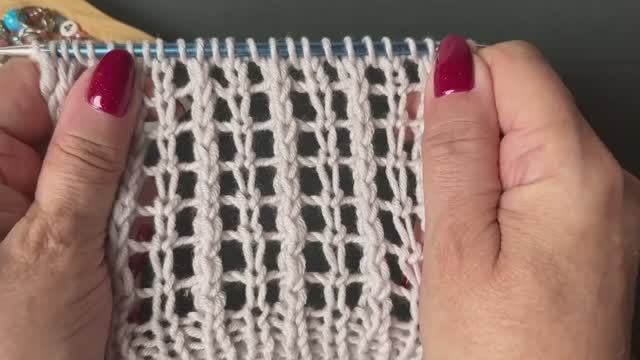 Сетка-резинка спицами 👉 Если хочется чего-то новенького - попробуйте👌 смотреть онлайн