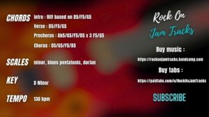 Headbanging Hard Rock Backing Track For Guitar In D Minor