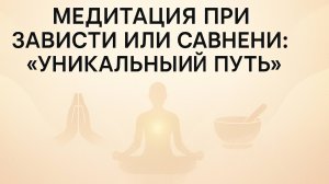 Медитации при зависти или сравнении:" Уникальный путь". ГОВОРЯЩАЯ МЕДИТАЦИЯ.