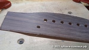 Переклейка подставки "под фальц" (четверть, ступеньку) на акустической гитаре