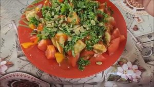 87/Хрустящие баклажаны с помидорами Удачный рецепт тёплого салата...