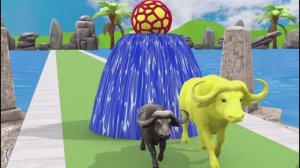 Яркий мультик про зверят. Разноцветные зверята бегают и прыгают. Смешные звуки.