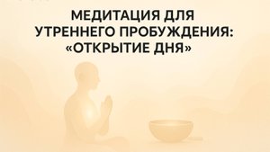 Медитация для утреннего пробуждения: "Открытие дня". ГОВОРЯЩАЯ МЕДИТАЦИЯ.