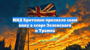 МИД Британии признало свою вину в ссоре Зеленского и Трампа