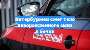 Петербуржец сжег тело новорожденного сына в бочке