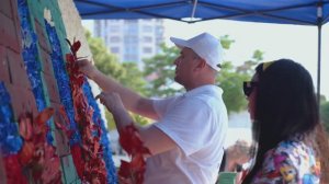 ФЛАГ РОССИИ ИЗ ЖИВЫХ ЦВЕТОВ (2025). Флорист дизайнер Иван Базин