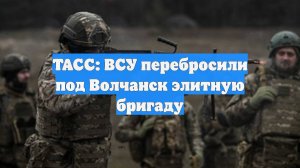 ТАСС: ВСУ перебросили под Волчанск элитную бригаду