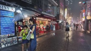 🇯🇵 Харадзюку – проливной дождь и молнии в Токио / 2025