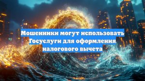 Мошенники могут использовать Госуслуги для оформления налогового вычета