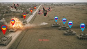 Танковая дуэль. Русские и украинские танки сошлись лоб в лоб!