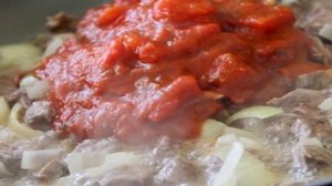 Гречка со свининой с подливкой