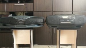 Сравнение Panasonic RX-DT75 (подвесы резиновые китайские) и JVC RC-X740 (все родное).mp4