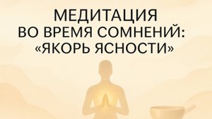 Медитация во время сомнений:" Якорь Ясности". ГОВОРЯЩАЯ МЕДИТАЦИЯ.