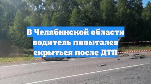 В Челябинской области водитель попытался скрыться после ДТП