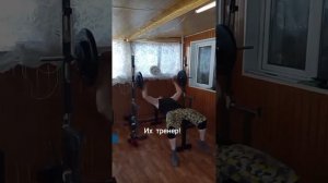 бодибилдинг 💪 тренировка с мамой)