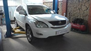 Замена напорного шланга ГУР на Toyota Harrier MCU30 Тойота Харриер 2004