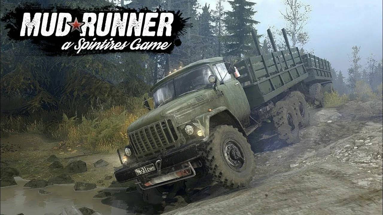 Spintires  MudRunner Карта Падал снег  (часть-4) смотреть онлайн