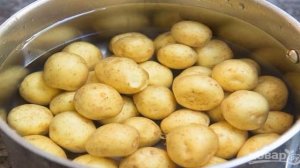Хрустящая мятая картошка