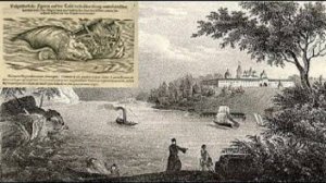 Монахи Валаамского монастыря и динозавр  Ладожского озера