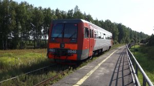 Рельсовый автобус РА1-0040 сообщением Металлист - Нижний Новгород проходит платформу Выболово