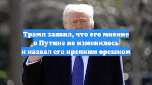 Трамп заявил, что его мнение о Путине не изменилось и назвал его крепким орешком