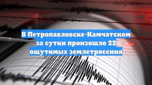 В Петропавловске-Камчатском за сутки произошло 22 ощутимых землетрясения