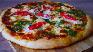 Пицца с КРЕВЕТКАМИ и соусом ПЕСТО. Роскошь вкуса у вас дома!