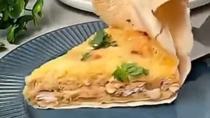 Заливной ПИРОГ с курицей в лаваше...🥧🍗😋    Рецепт в описании ✍️