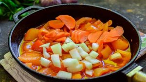 Гречка с овощами на зиму