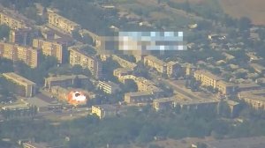 Кадры с БПЛА момента удара Геранью по зданию ТЦК в Дружковке !!!